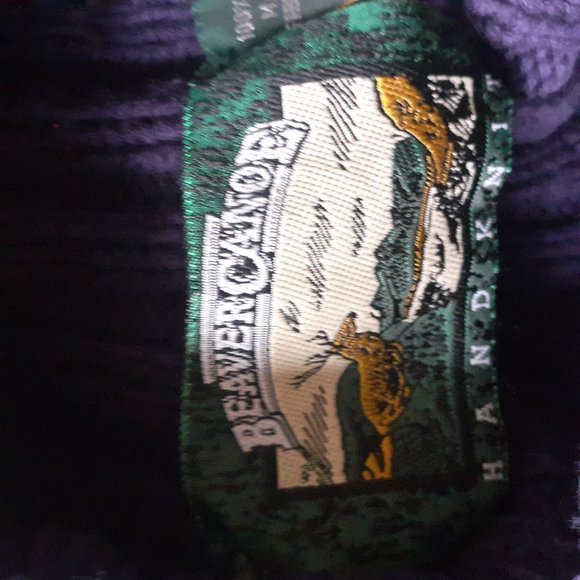 BEAVER CANOE handknit CHUNKY HEAVY BULKY TURTLENECK OVERSIZED SWEATER,M measured - Picture 4 of 5